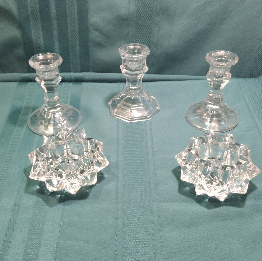 Glass Candle Holder Lot